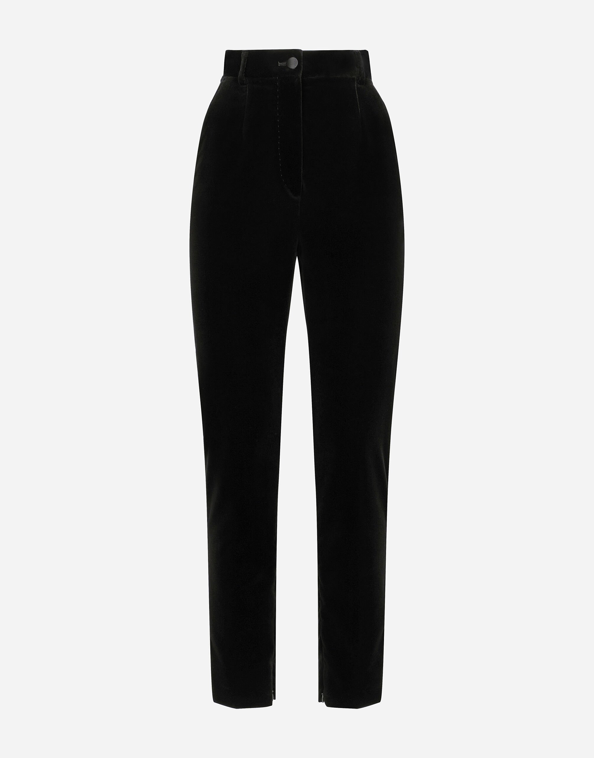 Dolce & Gabbana Velvet cigarette pants Black FTAM0TFU28J