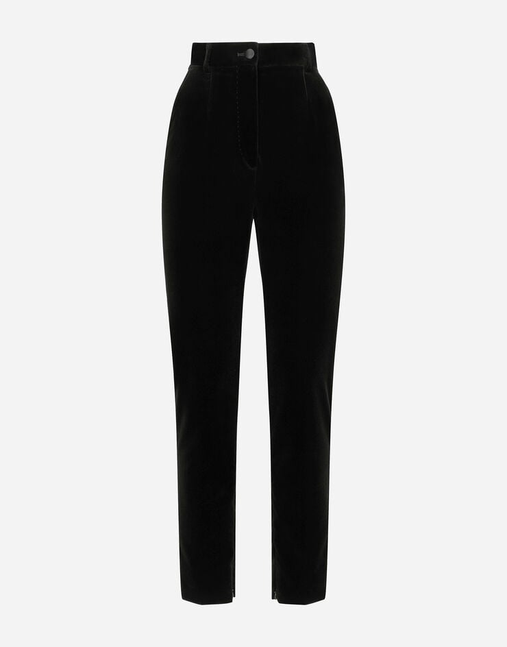 Dolce & Gabbana Velvet cigarette pants Black FTC30TFUVG7