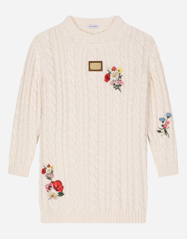 Dolce & Gabbana Knit dress with floral embroidery Print L53DI6HS5QR