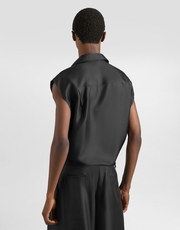 Dolce & Gabbana Silk twill shirt Black G5PF7TFU1XB