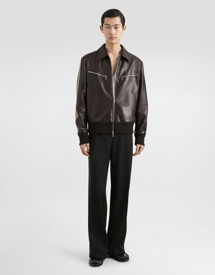 Dolce & Gabbana Calfskin jacket Brown G9BIJLHULQX