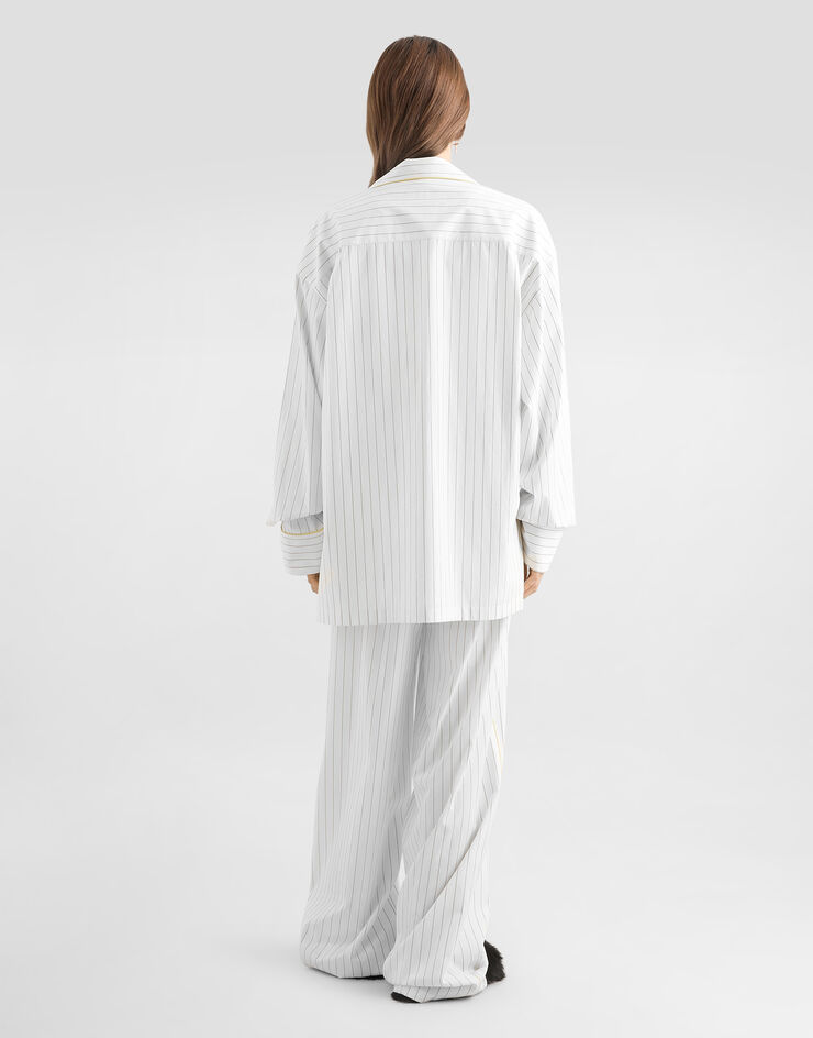 Dolce & Gabbana Striped poplin shirt Multicolor F5U37ZFR52B