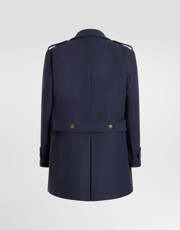 Dolce & Gabbana Double-breasted wool coat Dolce & Gabbana Double-breasted wool coat Blue G058OTHU2DA