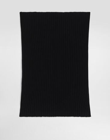 Dolce & Gabbana Rib-knit neck warmer Blue GX51KTJDVLR