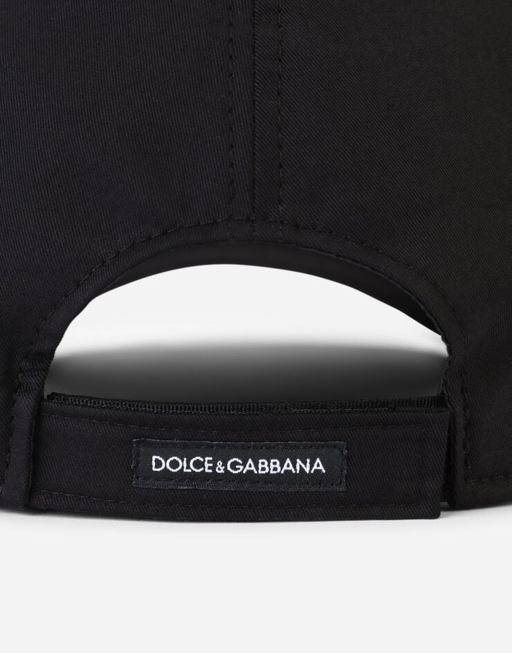 Dolce & Gabbana Cappello baseball con placca logata Nero LB4H80G7A6E