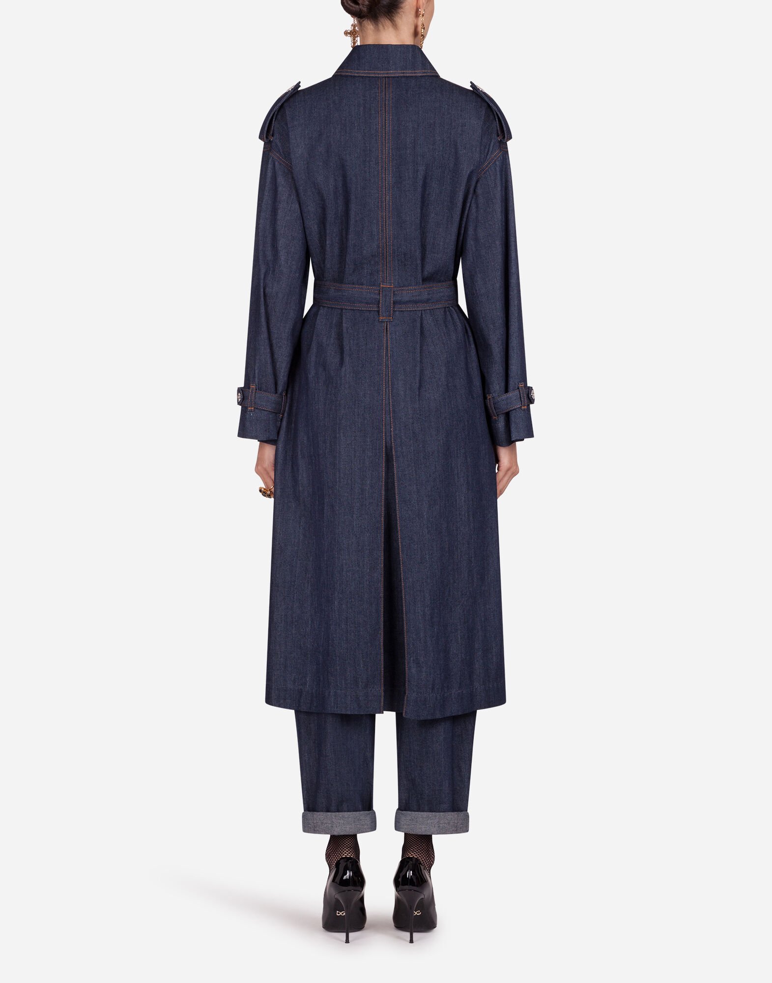DENIM TRENCH COAT