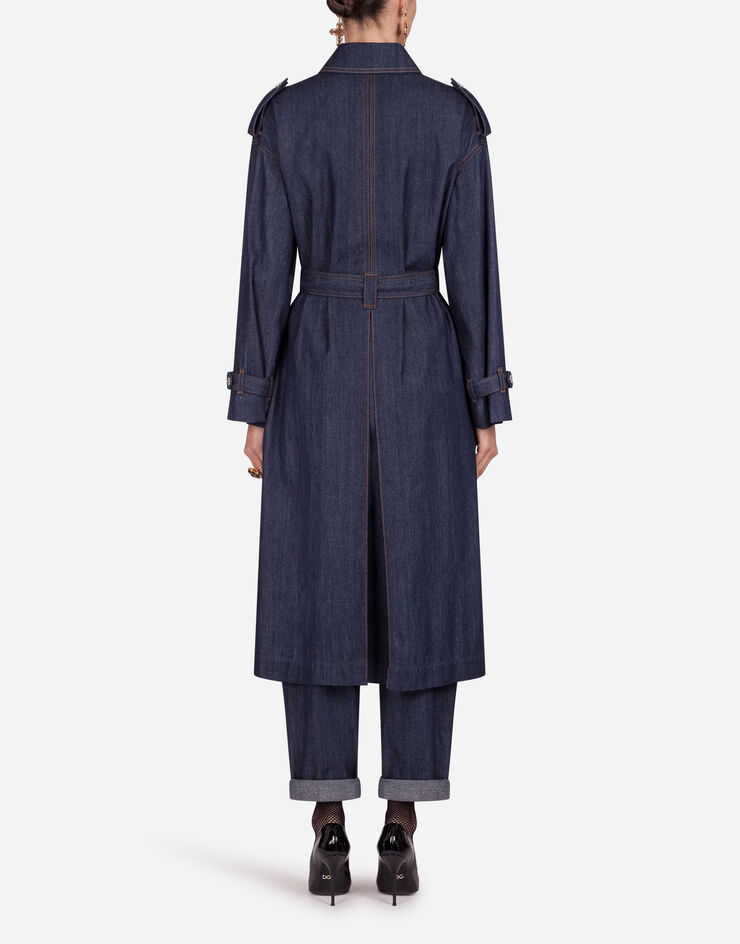 Dolce & Gabbana DENIM TRENCH COAT BLU F0Z44DG899T