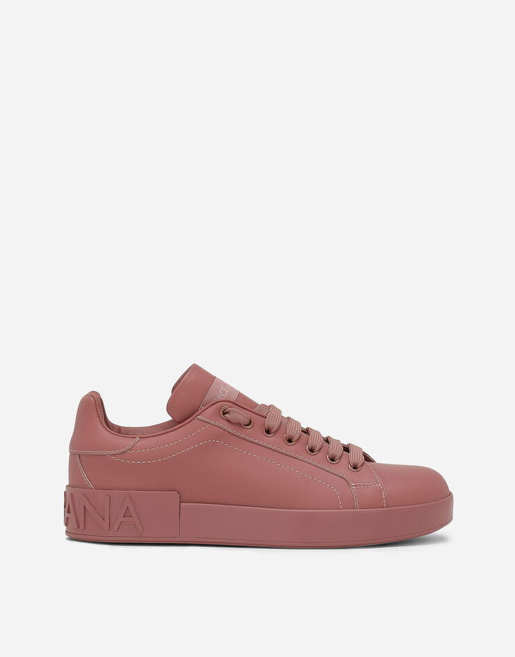 Dolce & Gabbana Sneakers Portofino en cuir de veau Rose CK1544A1065