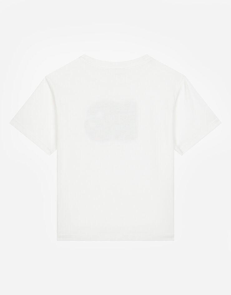 Dolce & Gabbana T-shirt en jersey à imprimé logo DG Blanc L4JTEYG7K8C