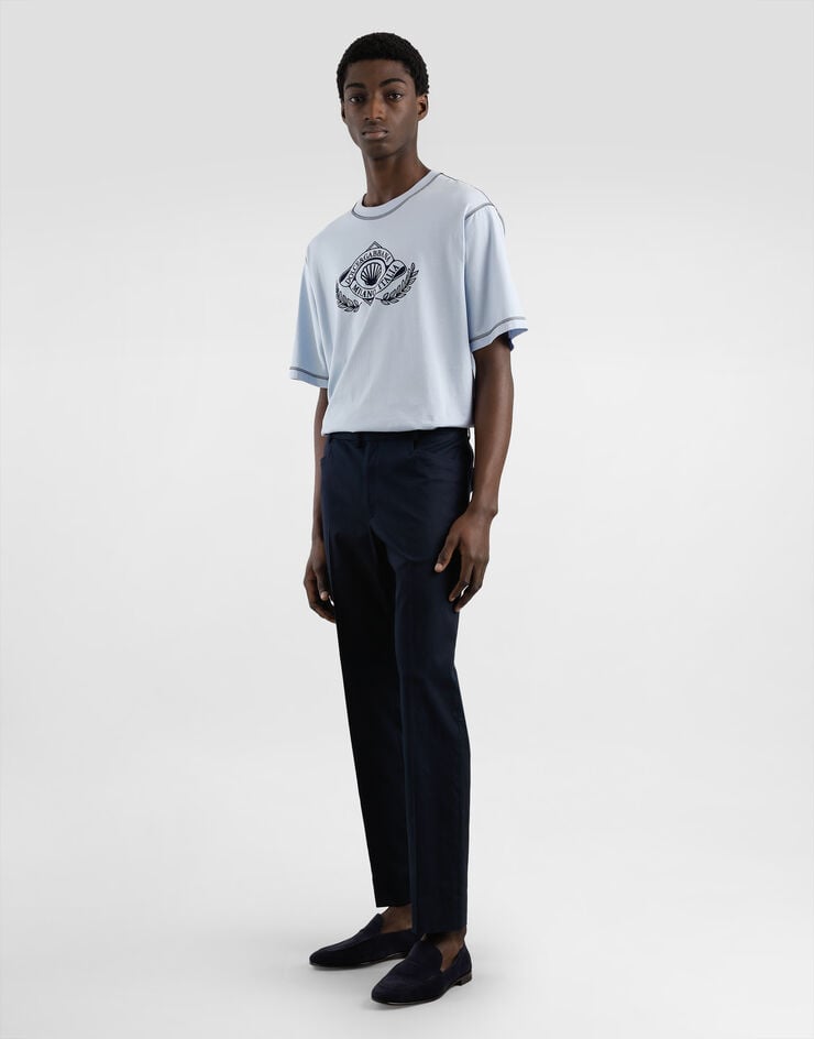 Dolce & Gabbana Cotton gabardine cargo trousers Blue GP13MZFUFNV