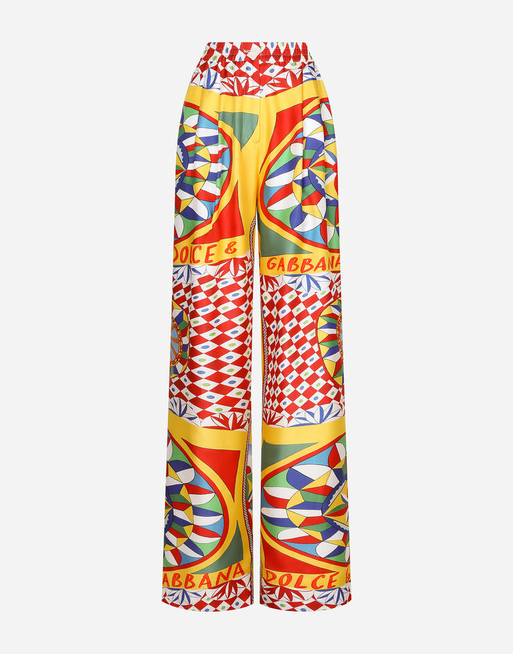 Dolce&Gabbana Carretto-print twill pajama pants Red FTCISTHI1MK