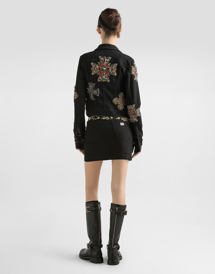Dolce & Gabbana Top de encaje Negro F7AZ8TFLUCT
