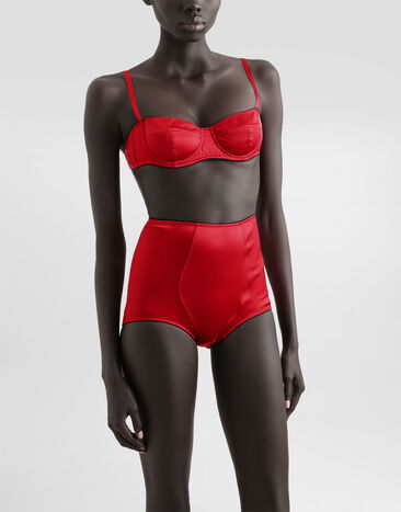 Dolce & Gabbana Soutien-gorge balconnet en satin Rouge O1B07TONO13