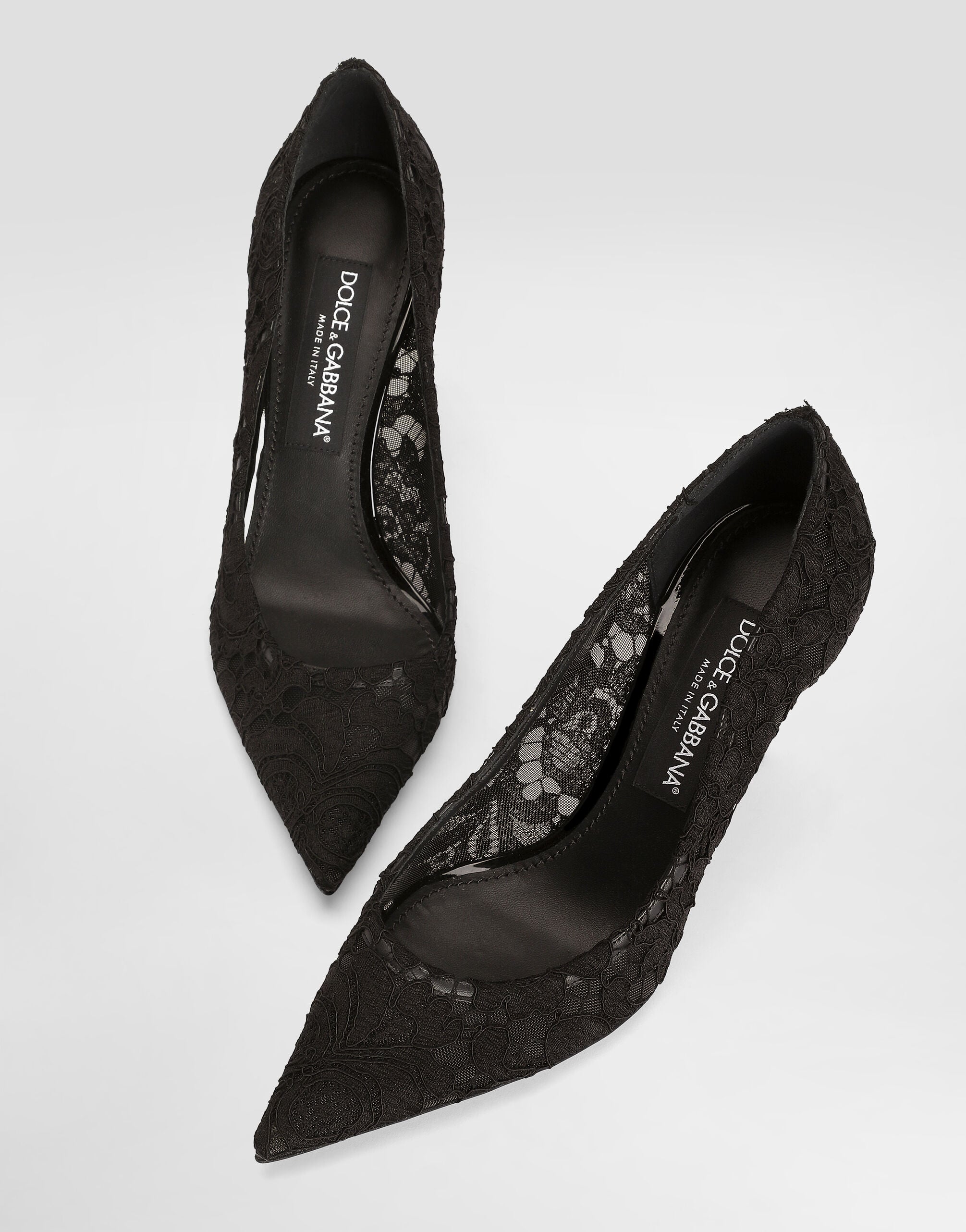 DOLCE&GABBANA レース ポインテッドトゥ パンプス ブラック ブラックのウィメンズ レース パンプス | Dolce&Gabbana®