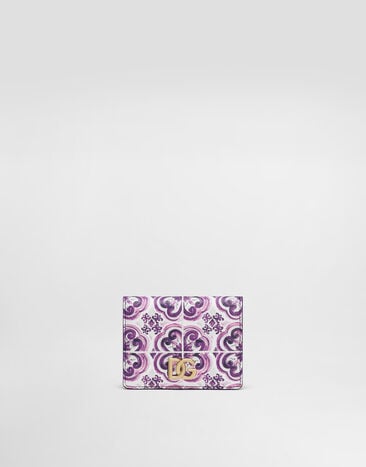 Dolce & Gabbana Majolica-print continental calfskin wallet Multicolor BI1211AO026