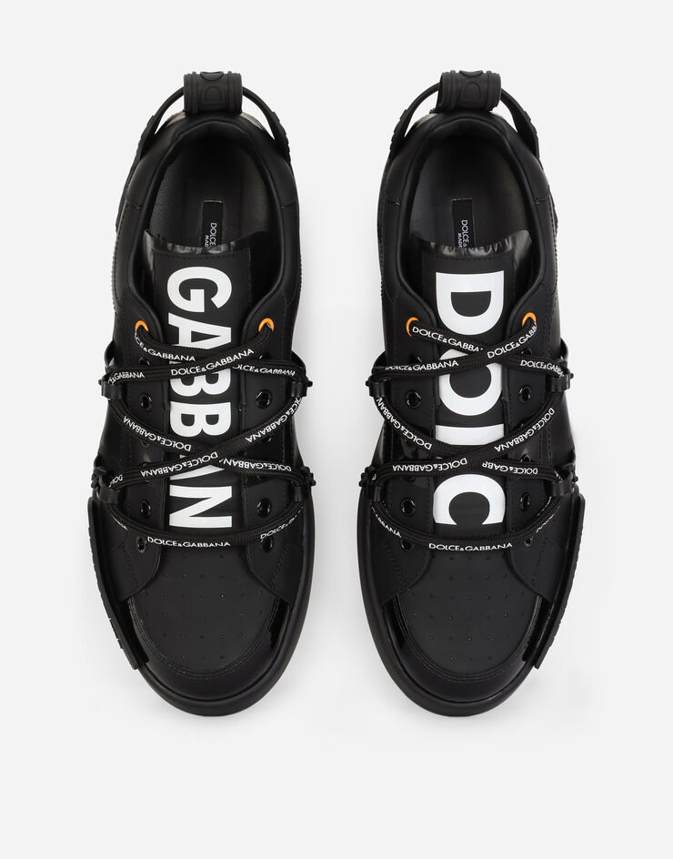 Dolce & Gabbana Sneaker Portofino aus kalbsleder und lackleder Mehrfarbig CS1783AJ986