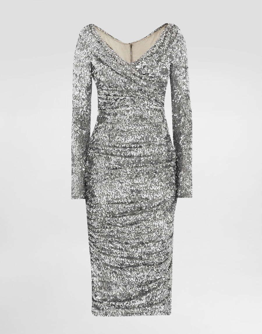 Draped sequin dress