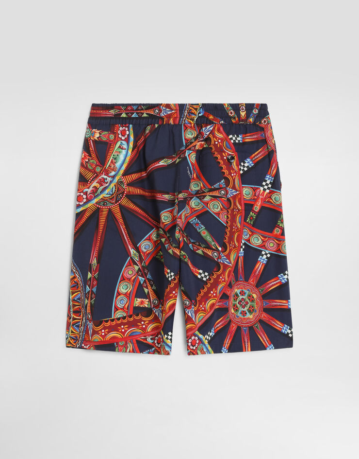 Dolce & Gabbana Carretto-print poplin bermuda shorts Multicolor L44Q24HS5VU