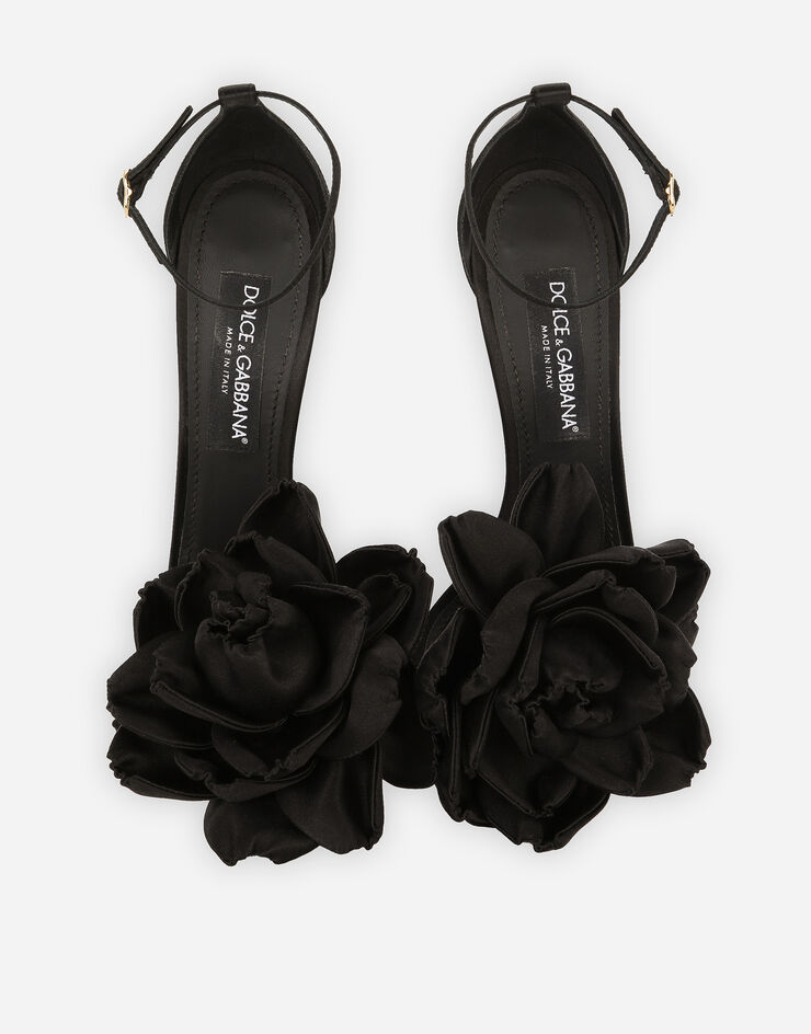 Dolce&Gabbana サンダル サテン ブラック CR1620AR572