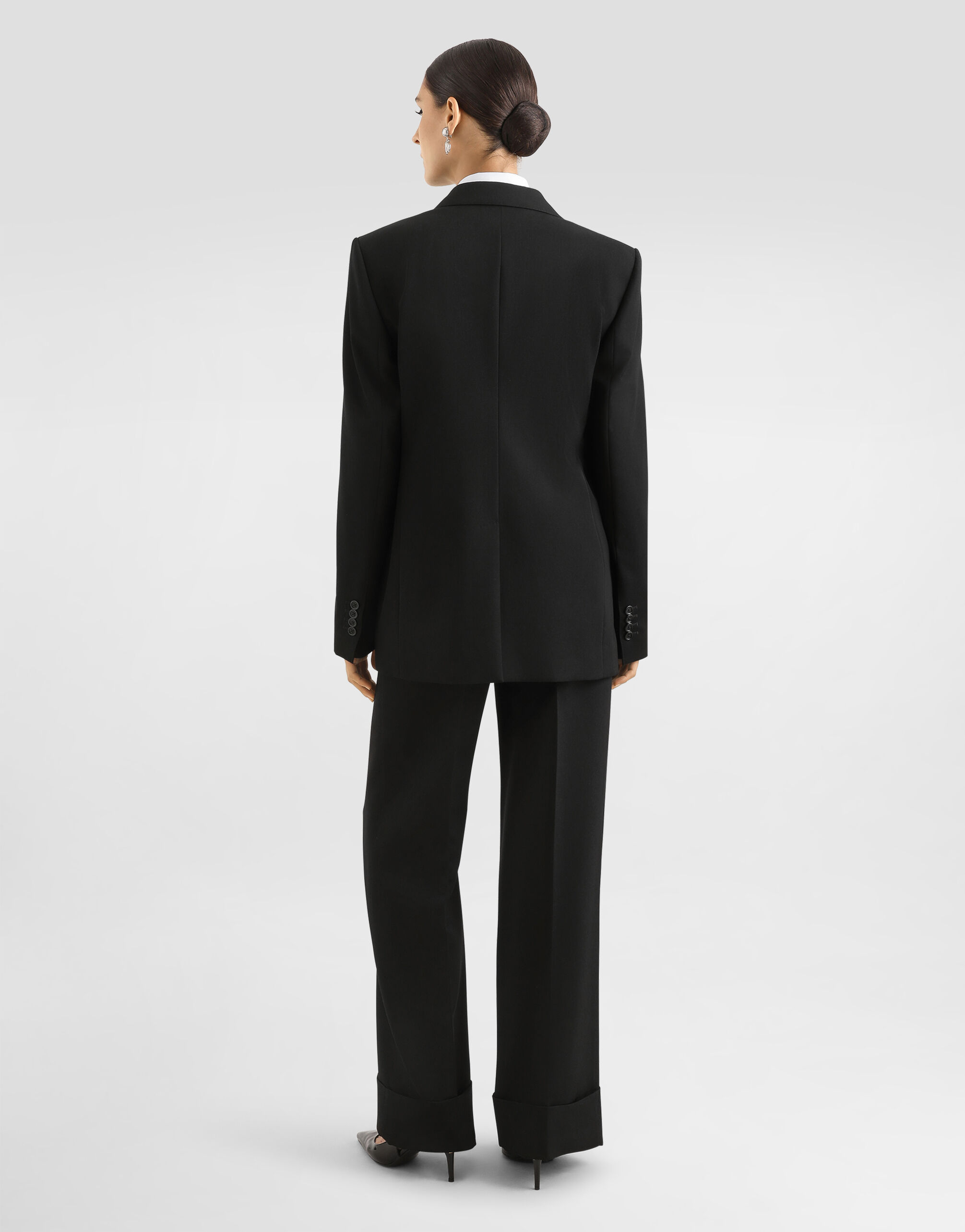 ドルガバ　黒　パンツ　M ブラックのウィメンズ ウール ギャバジン パンツ | Dolce&Gabbana®
