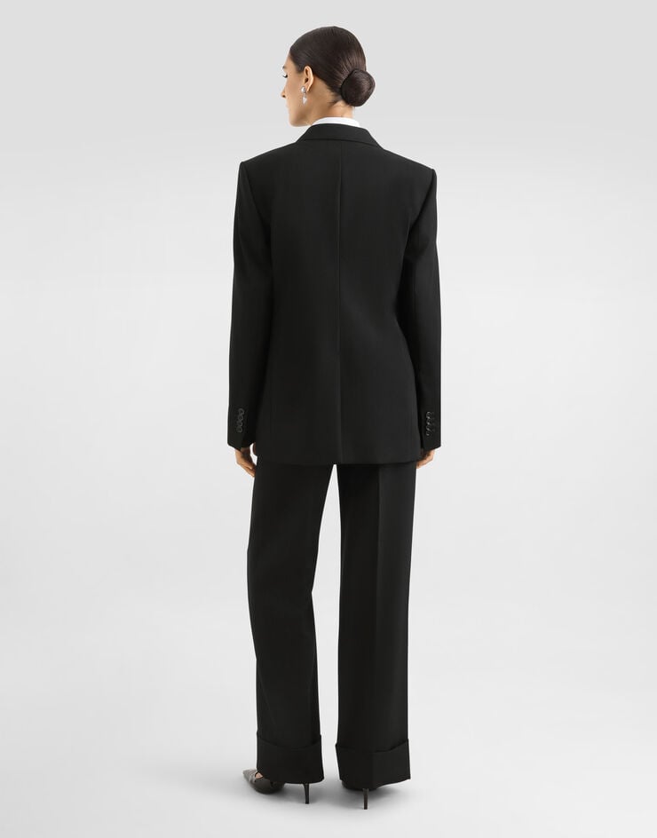 Dolce & Gabbana Wool gabardine trousers Black FTBM0TFU2OW