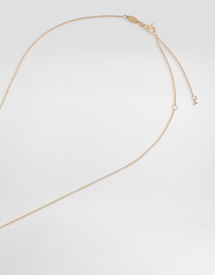 Dolce & Gabbana Devotion necklace in 18kt yellow gold with diamonds and fresh water pearl Gold WNND2GWYEDI
