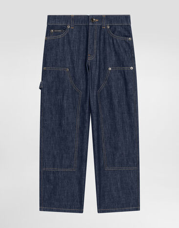 Dolce & Gabbana 5-Pocket-Jeans aus Denim mit Logoplakette Mehrfarbig L42F82LDD12