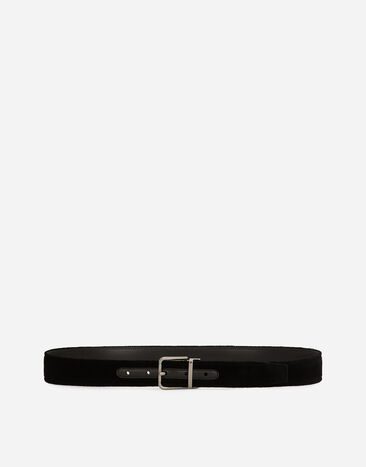 Dolce & Gabbana Cinturón de terciopelo de algodón Plateado BC4804AO730