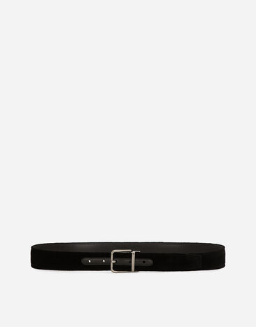 Dolce & Gabbana Cotton velvet belt Brown BC4675AT489