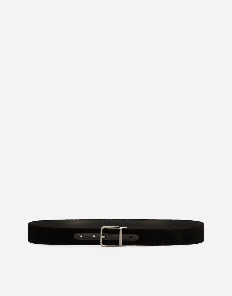 Dolce & Gabbana Ceinture en velours de coton Noir BC4703A6808