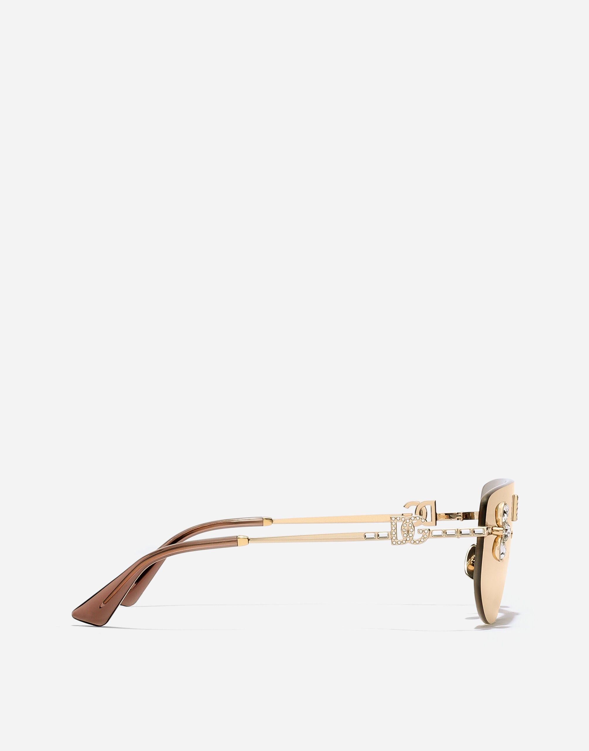 ドルガバ　18k DG Crystals Sunglasses in Gold for Women | Dolce&Gabbana® US