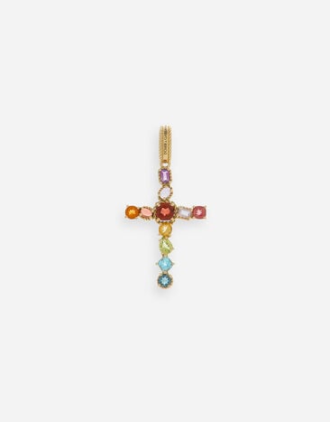 Dolce & Gabbana Rainbow charm in yellow gold 18kt with multicolor stones Gold WANR1GWMIXA