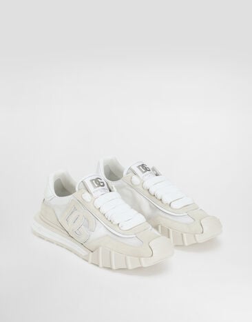 Dolce & Gabbana Sneaker DG Athletic aus Stoff und Kalbsleder Cream CS2384A0136