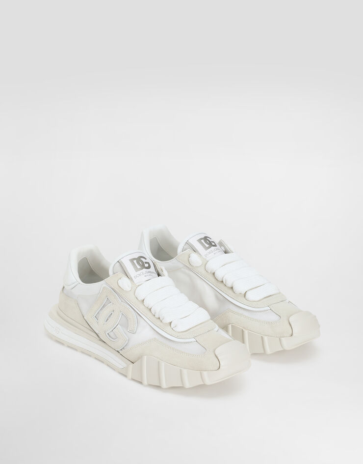 Dolce & Gabbana DG Athletic sneakers in fabric and calfskin Cream CS2384A0136