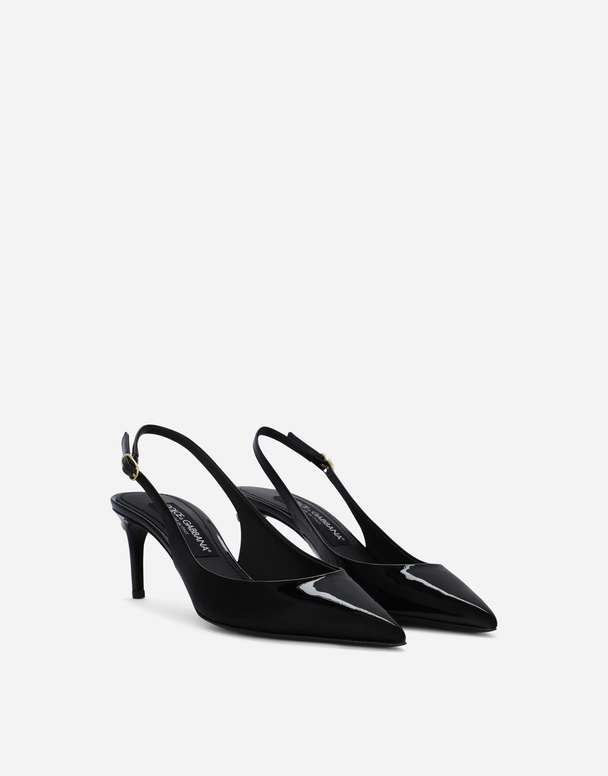 Patent leather slingback heels top
