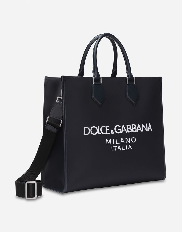 Dolce & Gabbana Shopping grande in nylon Blu BM2271AG182
