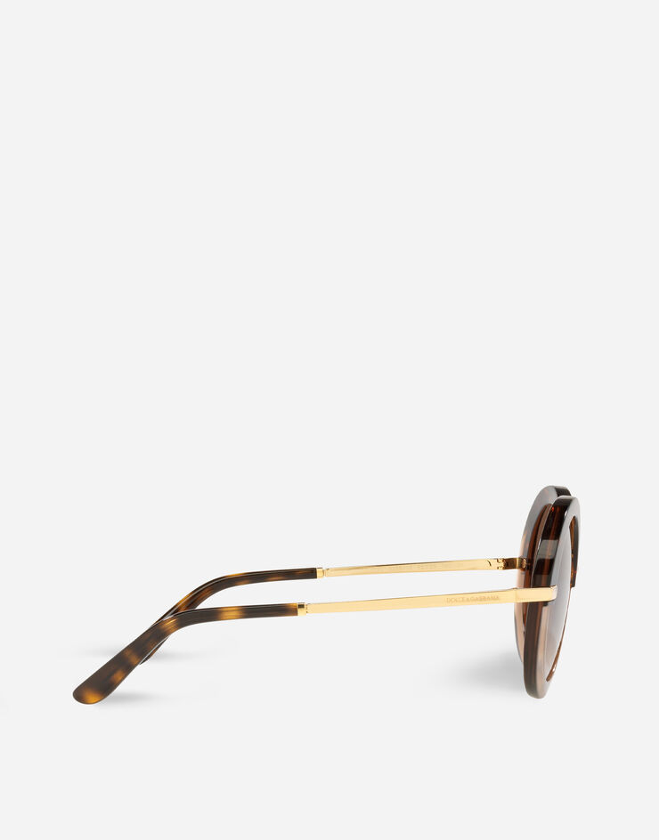 Dolce & Gabbana Half print sunglasses Havana VG439AVP613