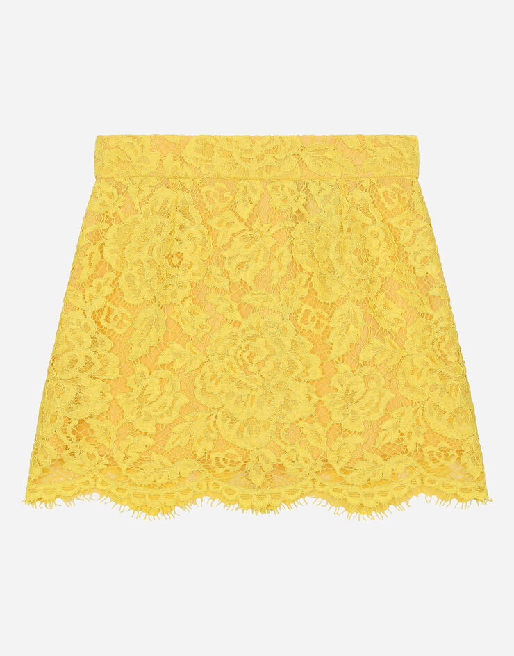 Dolce & Gabbana Lace skirt Yellow L54I88HLM7L