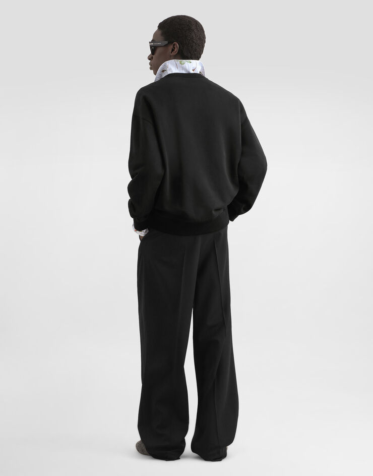Dolce & Gabbana Wool gabardine trousers Dolce & Gabbana Wool gabardine trousers Black GP15WTFUBG4