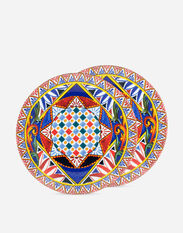 Dolce & Gabbana Set 2 Assiettes Plates en Porcelaine Multicolore TC0085TCA48