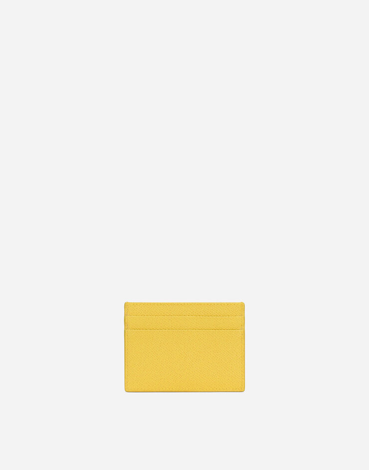 Dolce & Gabbana Dauphine calfskin card holder Yellow BI0330A1001