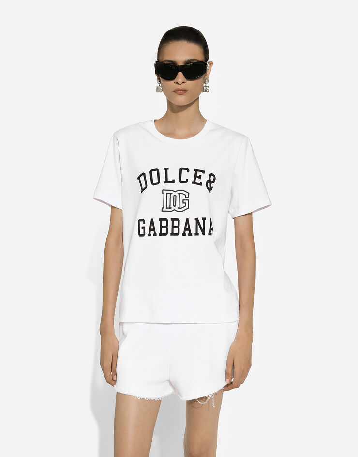 Dolce & Gabbana Cotton jersey shorts White FTCKKTGDCN1