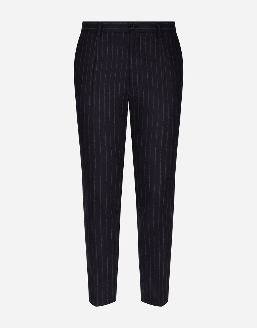 Tailored pinstripe flannel pants
