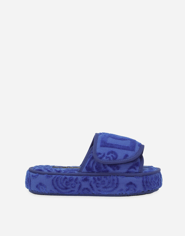 Dolce & Gabbana Terry Cotton Plateau Slippers Multicolor TCF011TCAGM