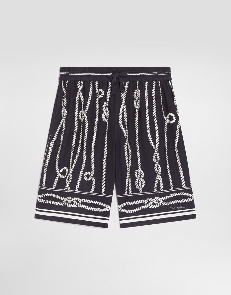 Dolce & Gabbana Marina-print viscose bermuda shorts Dolce & Gabbana Marina-print viscose bermuda shorts Multicolor L44Q21FP8GD