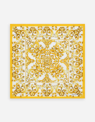 Dolce & Gabbana Majolica-print silk twill foulard (70x70) Print FN092RGDAOY