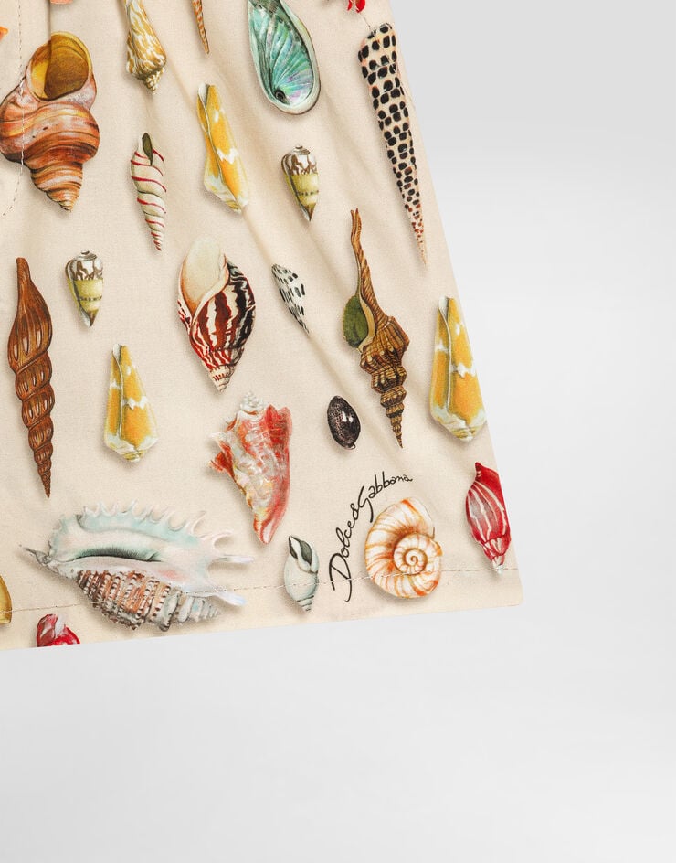 Dolce & Gabbana Shell-print poplin bermuda shorts Multicolor L13Q46HS5TT