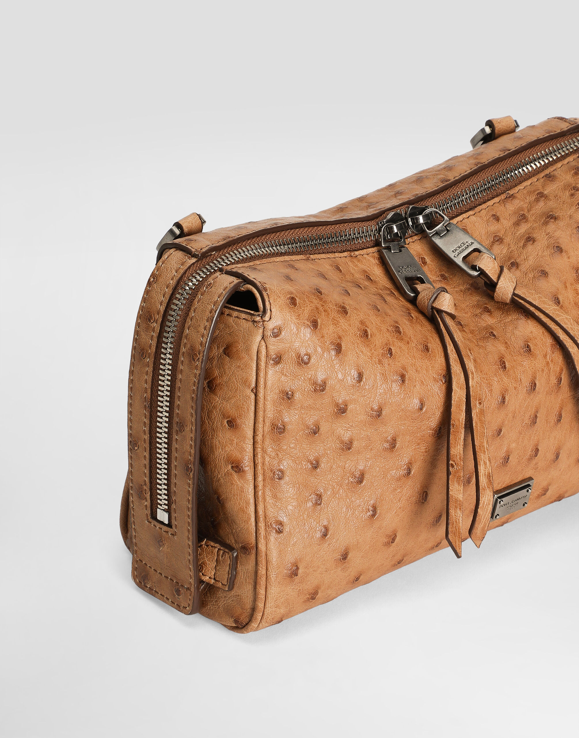 Vittoria ostrich leather bag in Beige for Men | Dolce&Gabbana® US