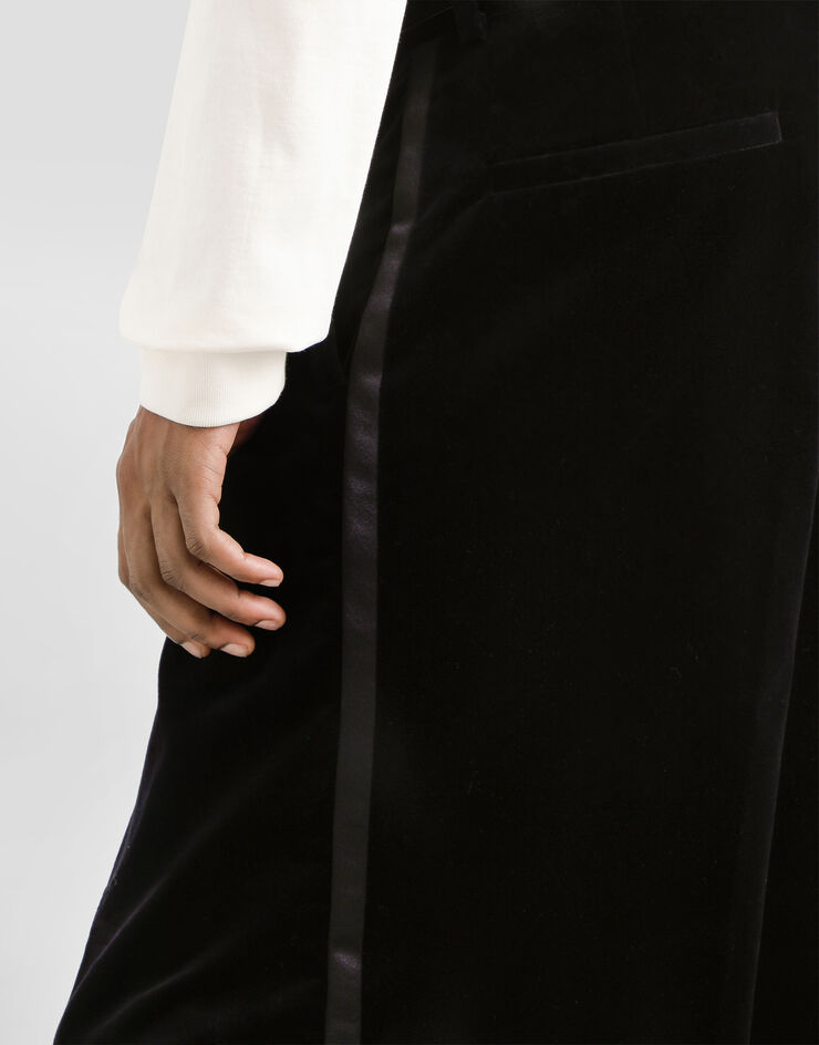 Dolce & Gabbana Smooth velvet trousers Dolce & Gabbana Smooth velvet trousers Black GP0N5TFUVG7