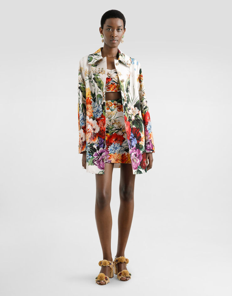 Dolce & Gabbana Minirock mit Blumenbouquet-Print Drucken F4C6HTFSRQU